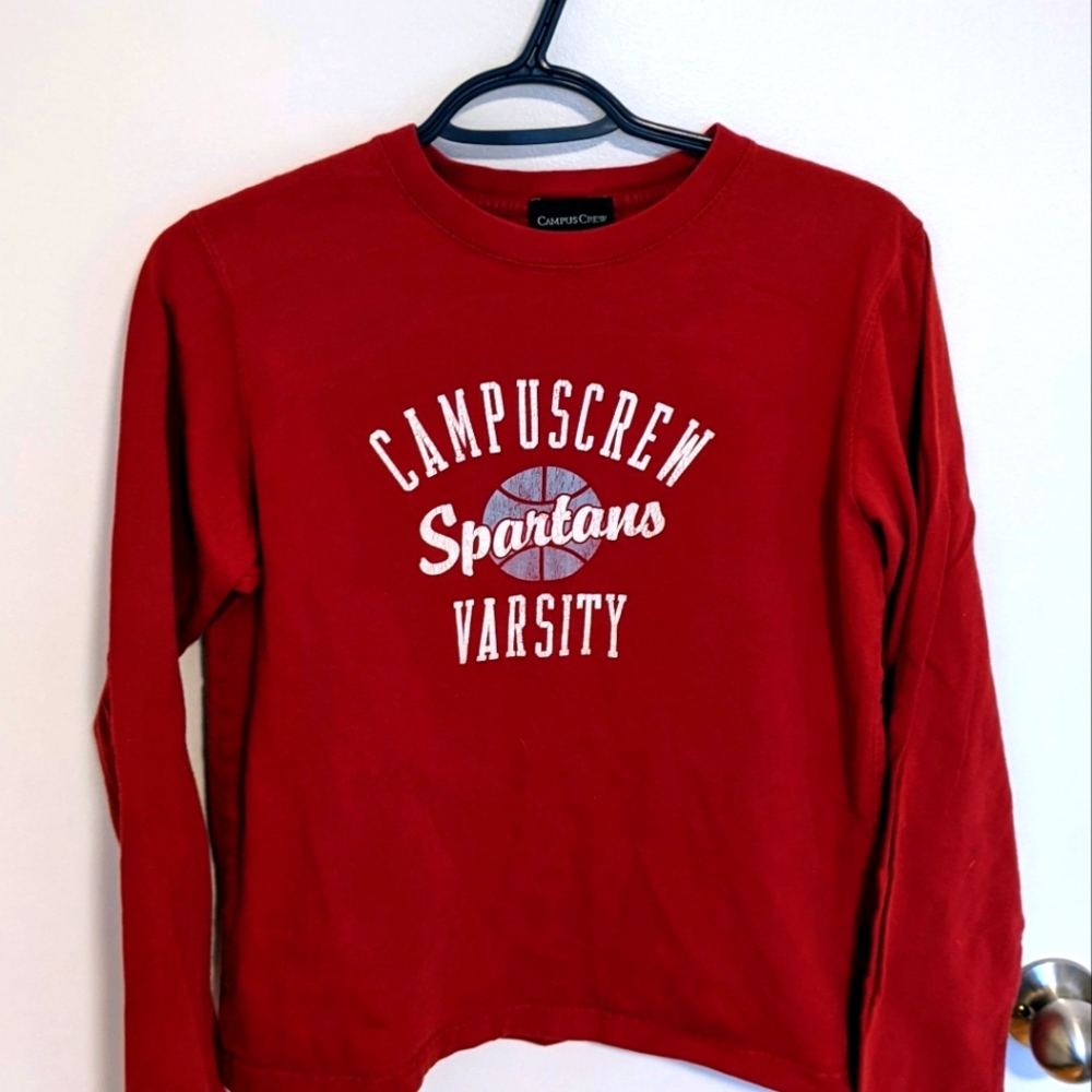 Women's Large Campus Crew Spartans Varsity Shirt